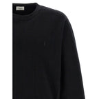 Saint Laurent Black Cotton Sweatshirt