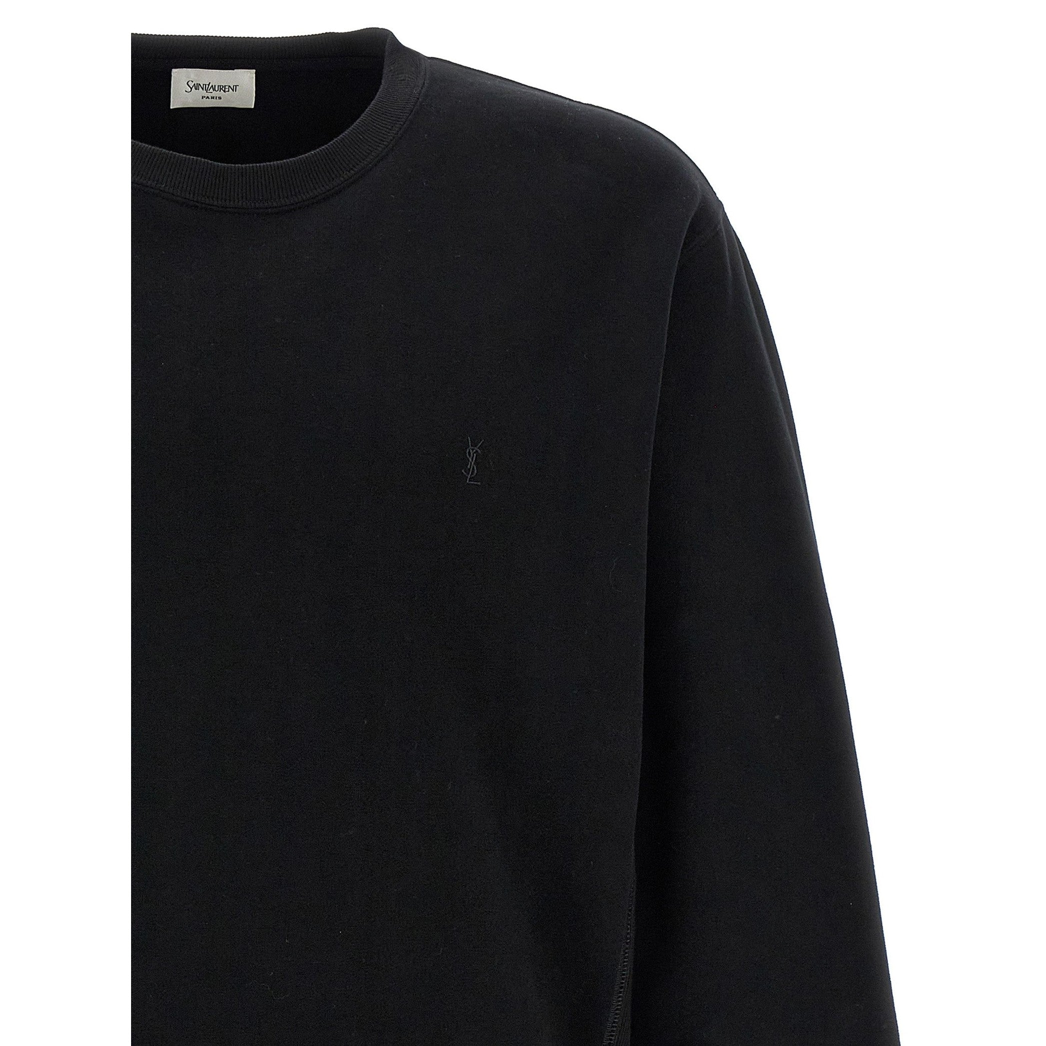Saint Laurent Black Cotton Sweatshirt
