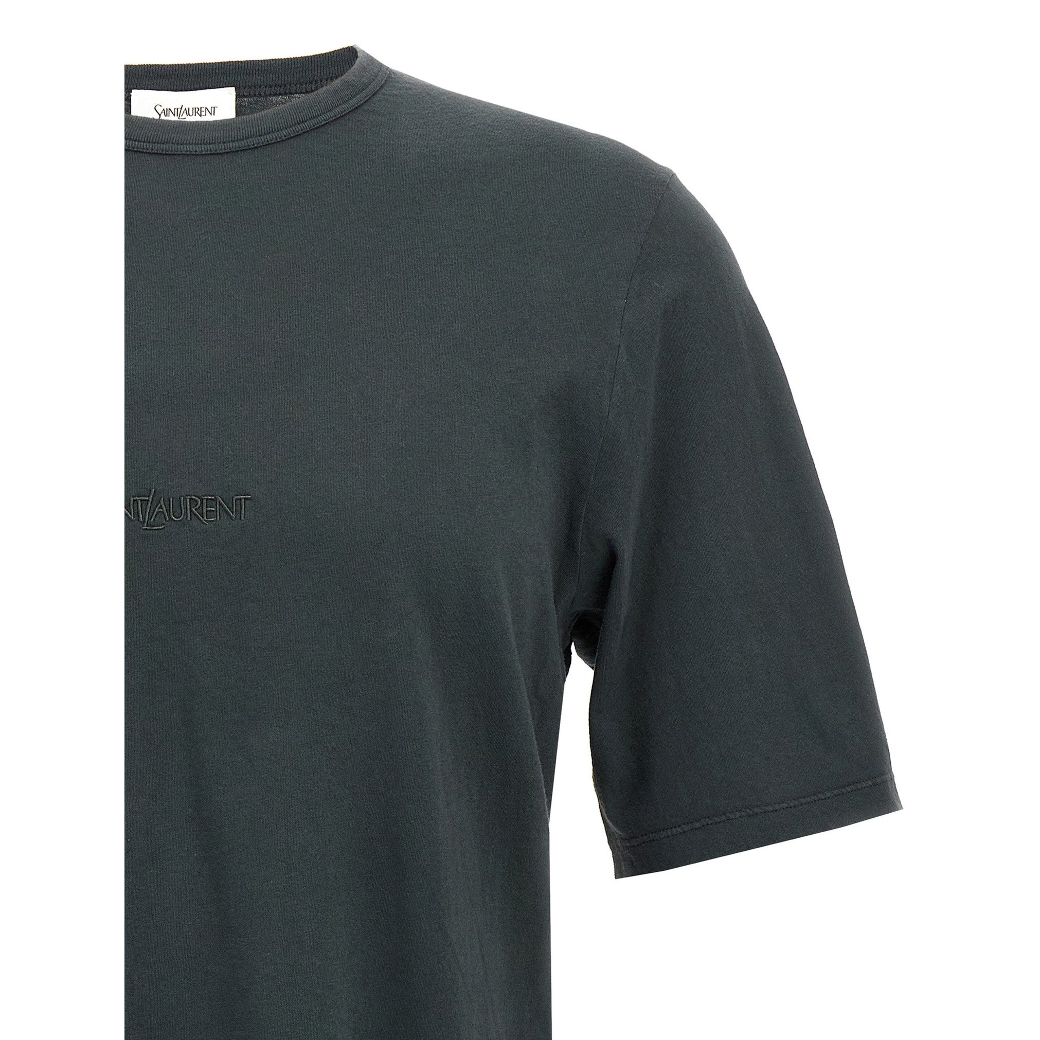 Saint Laurent Black Cotton T-Shirt