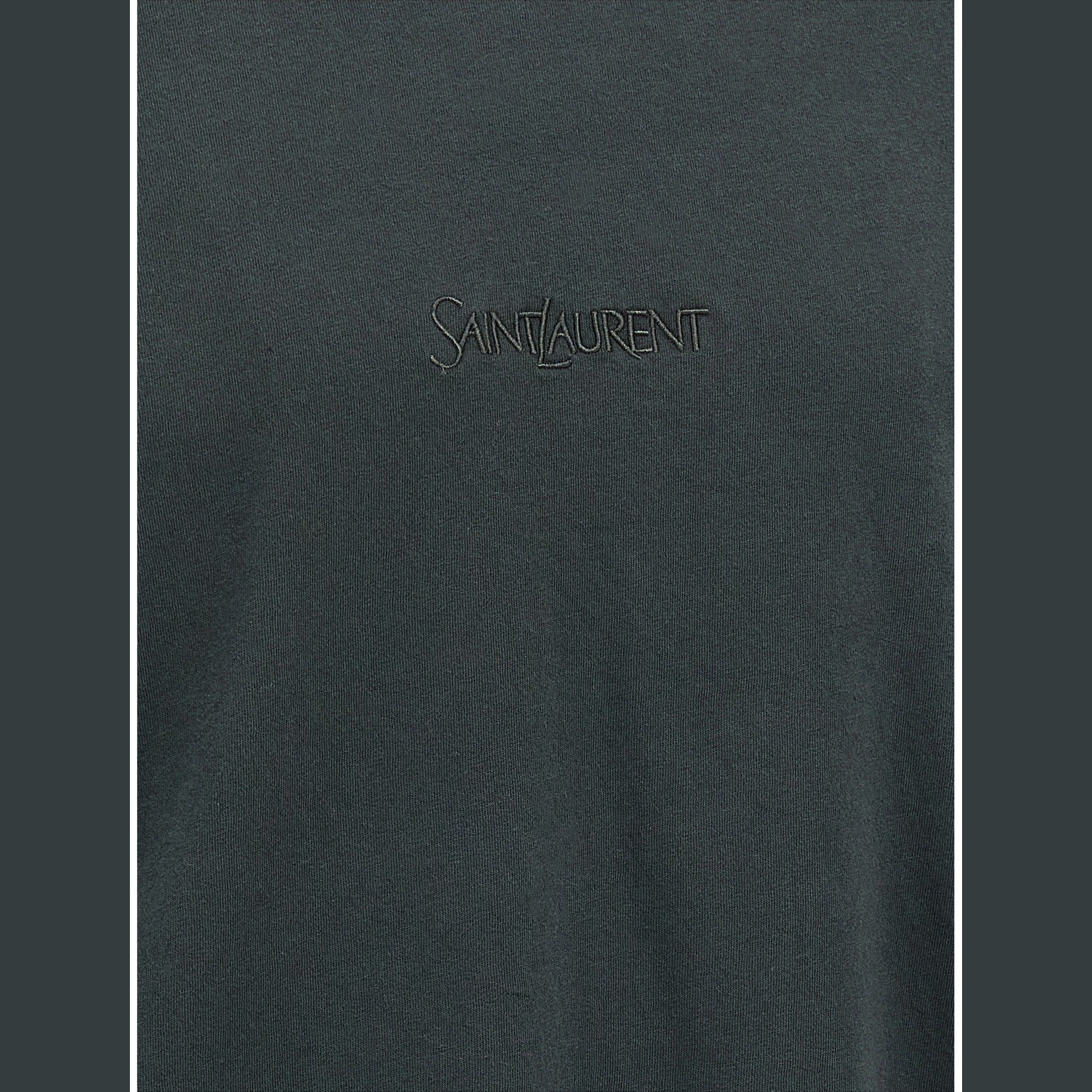 Saint Laurent Black Cotton T-Shirt