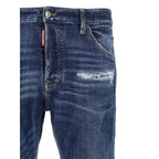 Dsquared² Blue Cotton Slim Fit Jeans