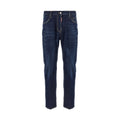 Dsquared² Blue Cotton Straight-Leg Jeans