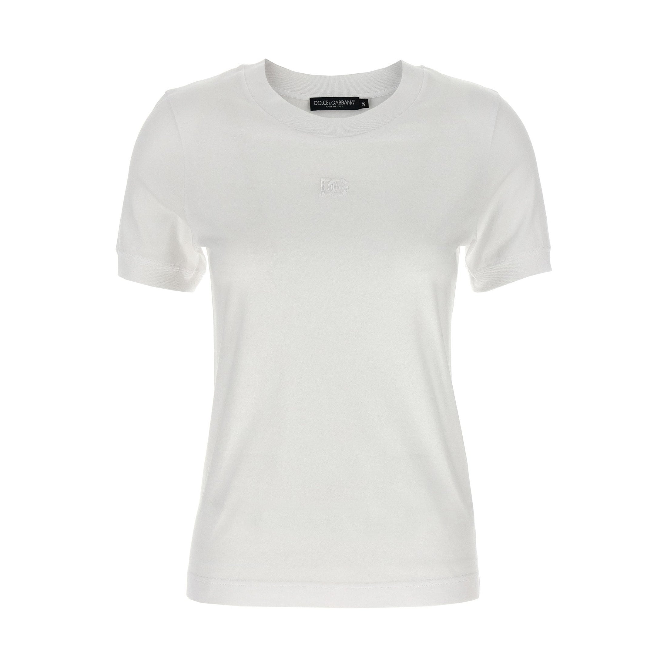 Dolce & Gabbana White Cotton T-Shirt