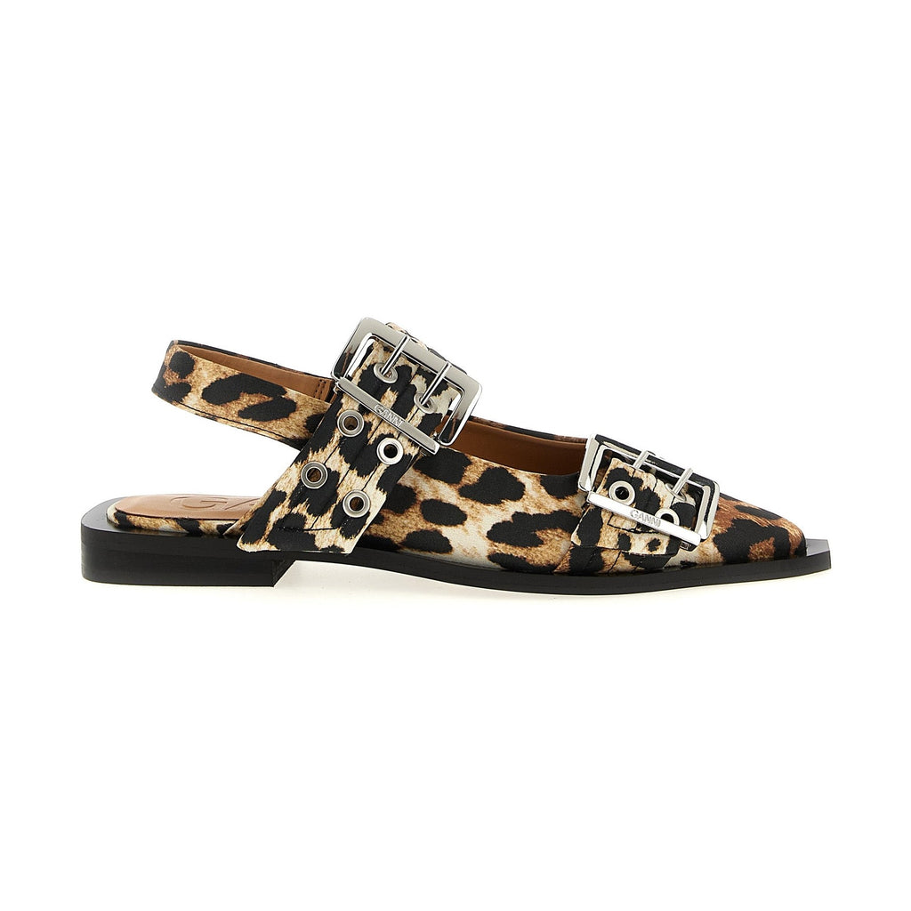 Ganni Multicolor Polyester Ballet Flats