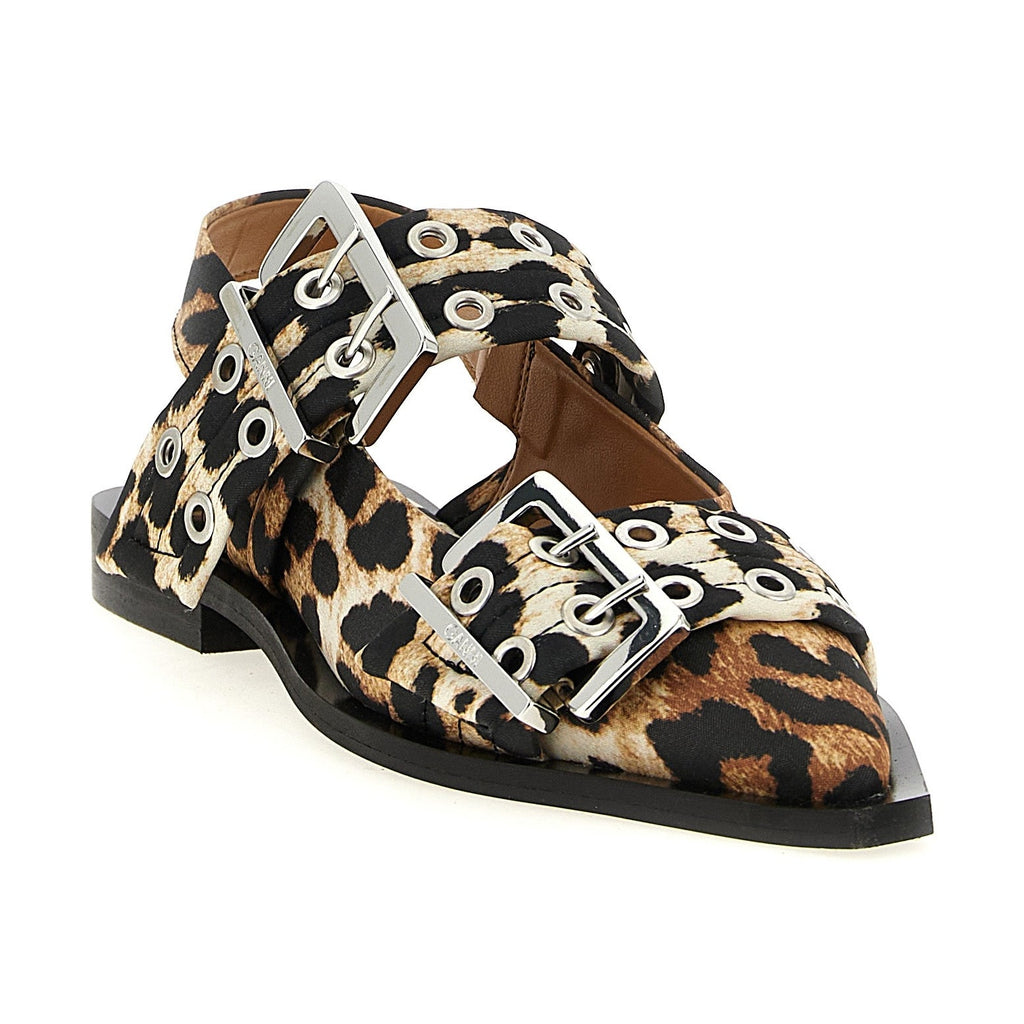 Ganni Multicolor Polyester Ballet Flats