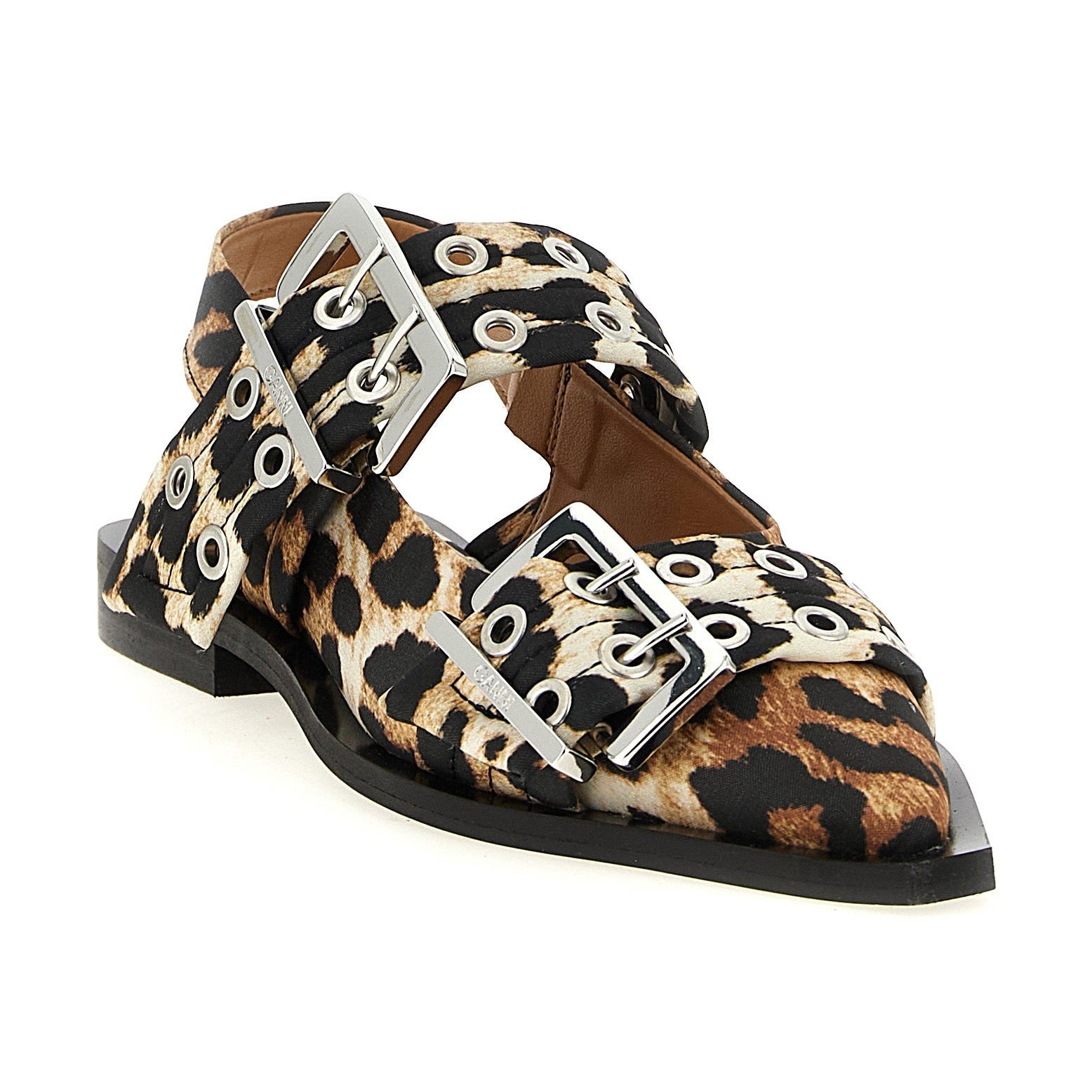 Ganni Multicolor Polyester Ballet Flats