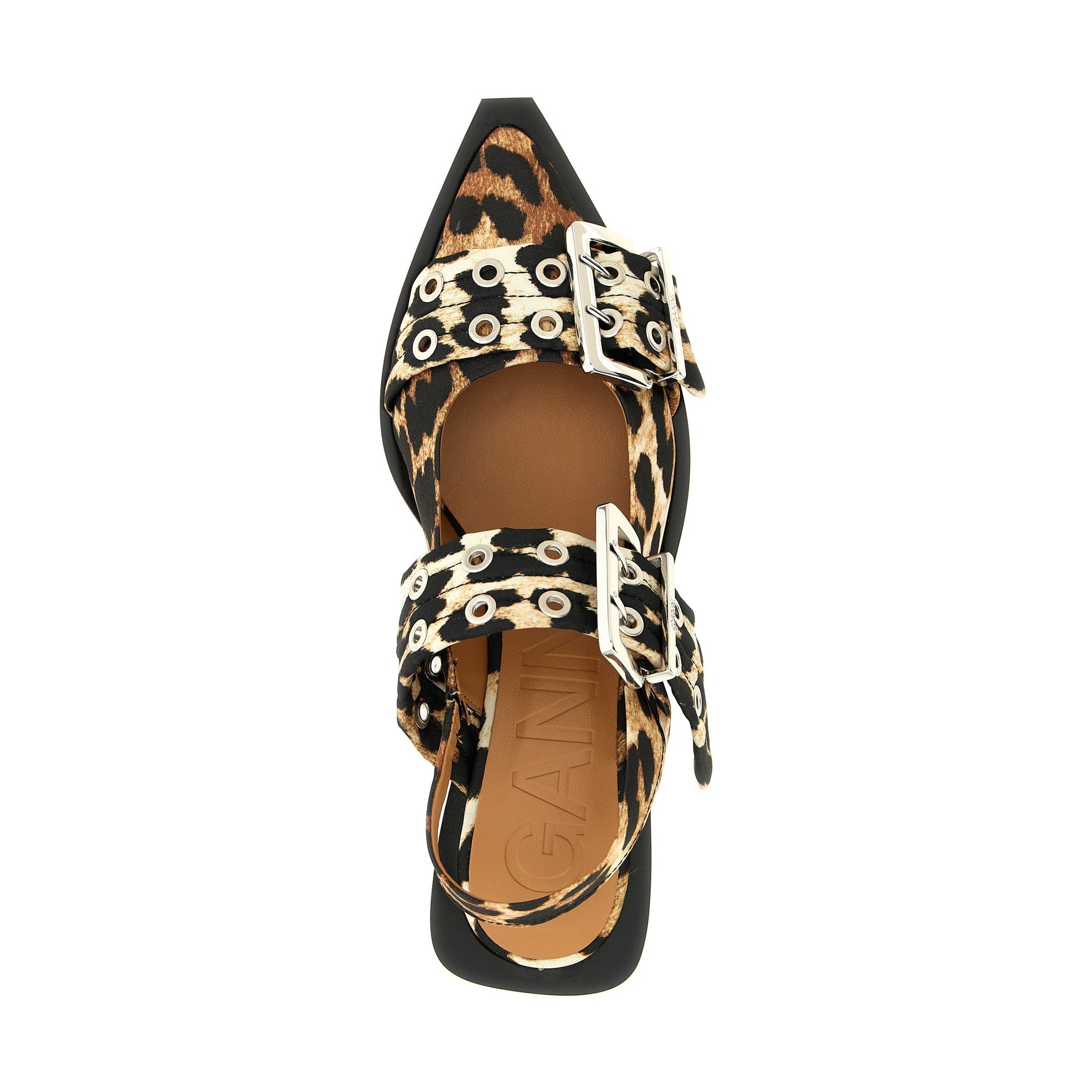 Ganni Multicolor Polyester Ballet Flats