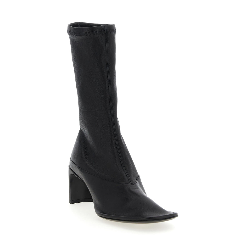 Jil Sander Black Lamb Leather Ankle Boots