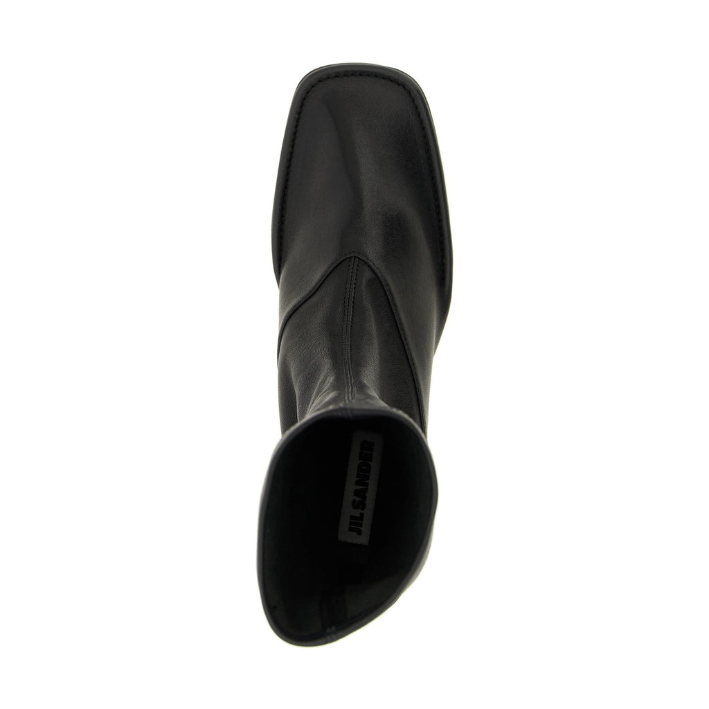 Jil Sander Black Lamb Leather Ankle Boots