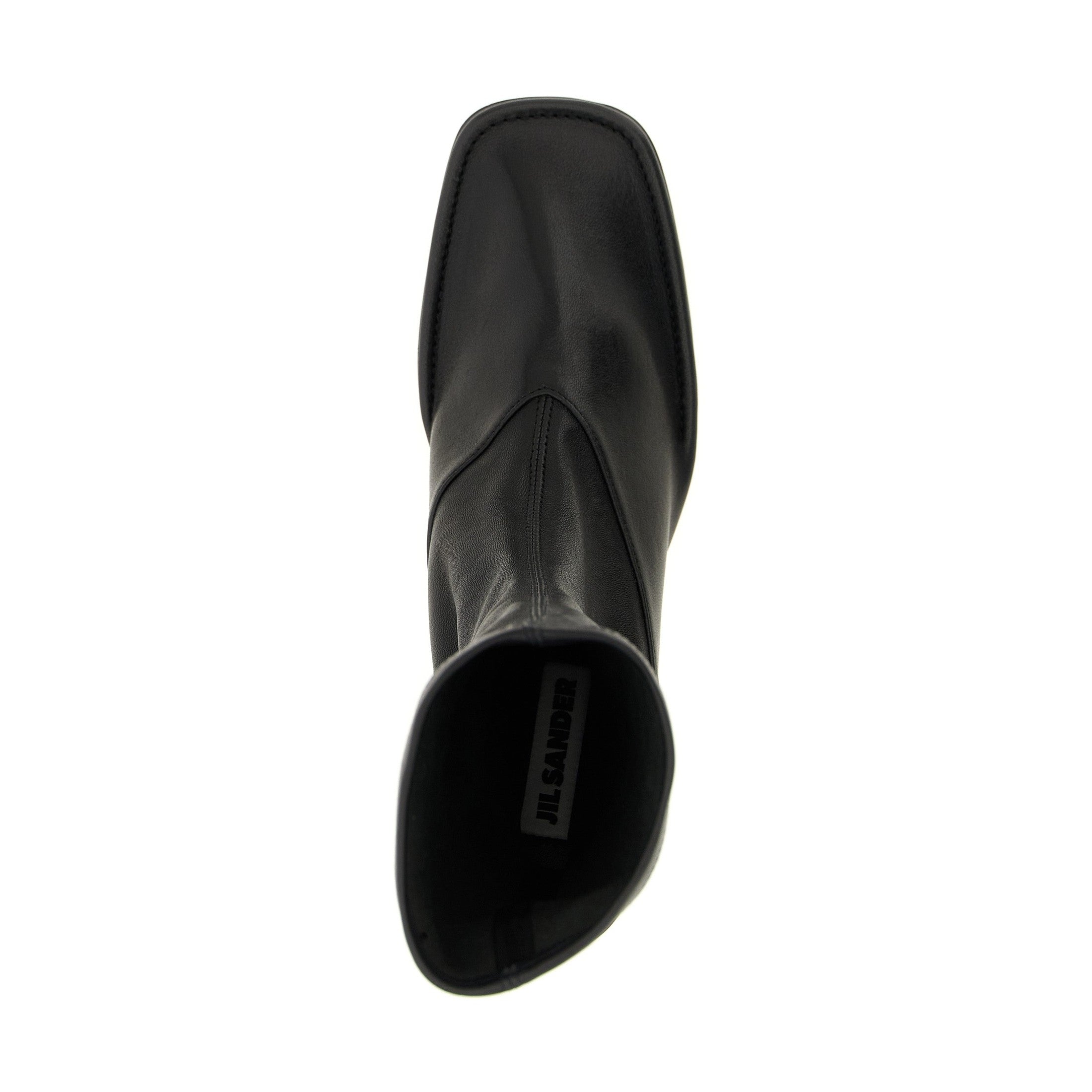 Jil Sander Black Lamb Leather Ankle Boots