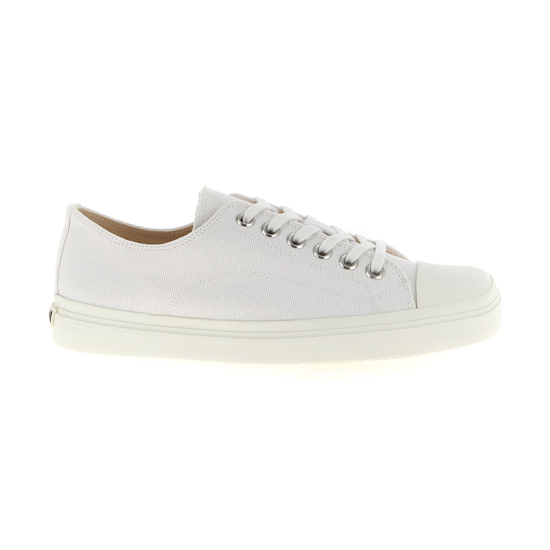 Moschino White Cotton Low Top Sneakers