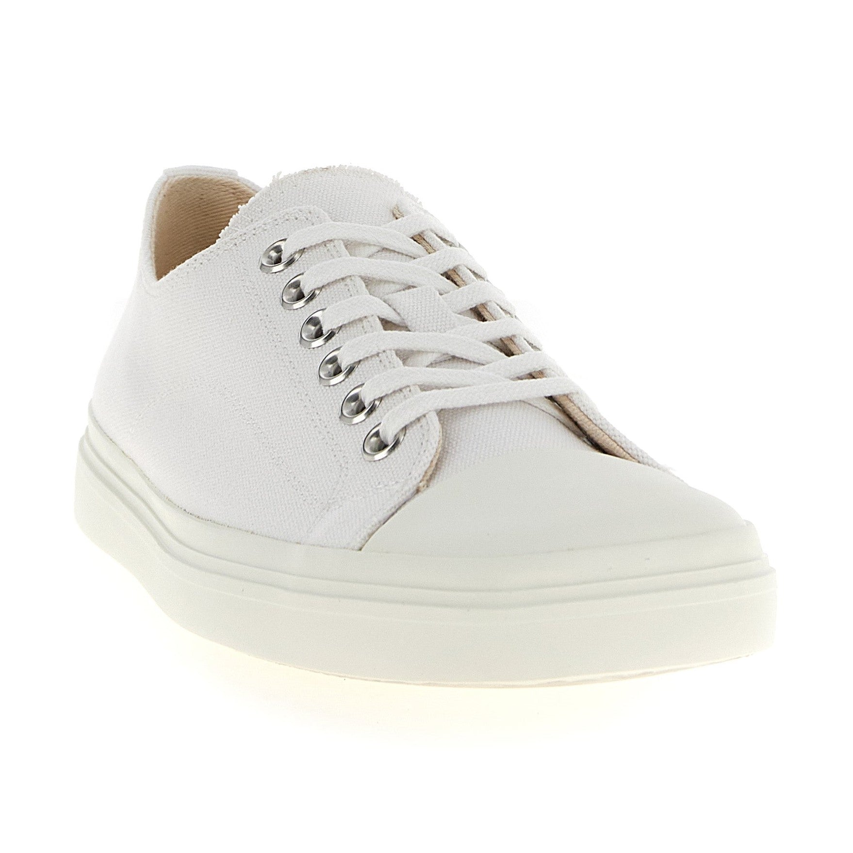 Moschino White Cotton Low Top Sneakers