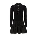 Ganni Black Viscose Short Dress