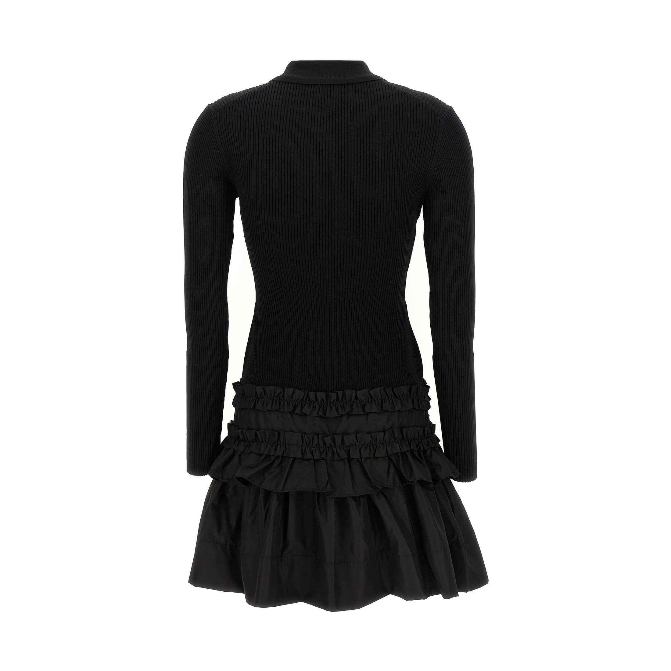 Ganni Black Viscose Short Dress