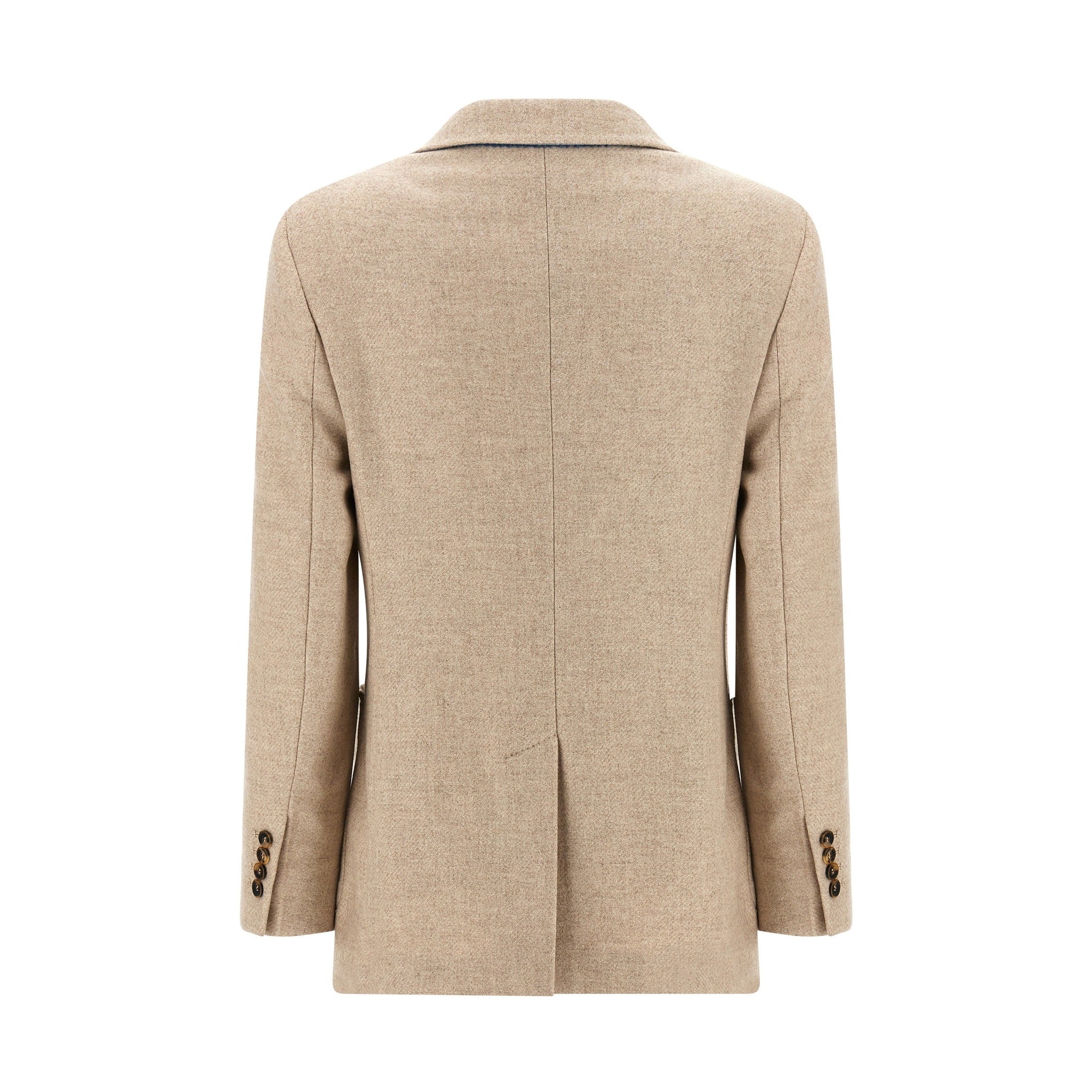 Max Mara Beige Alpaca Leather Blazer