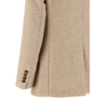 Max Mara Beige Alpaca Leather Blazer
