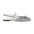 Jimmy Choo Silver Tencel Ballet Flats