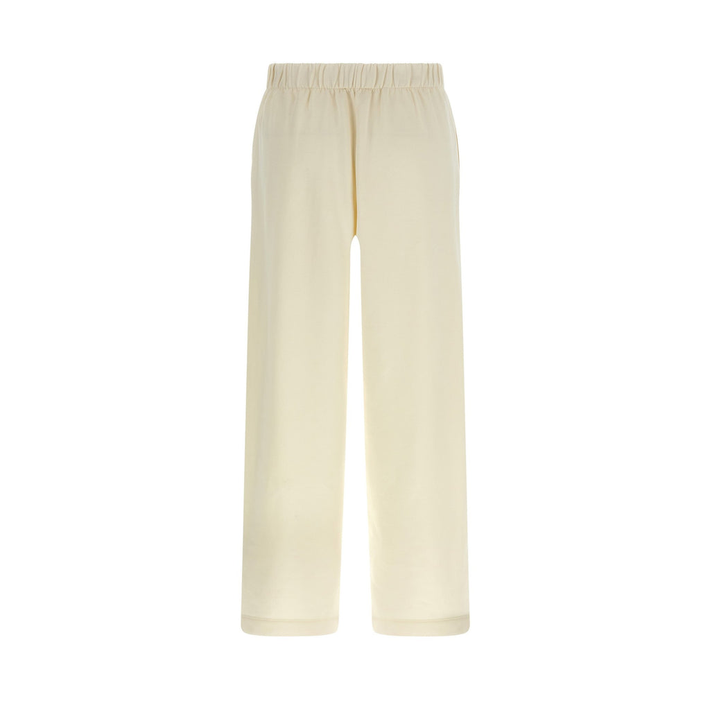 Max Mara White Silk Casual Pants