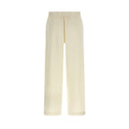 Max Mara White Silk Casual Pants
