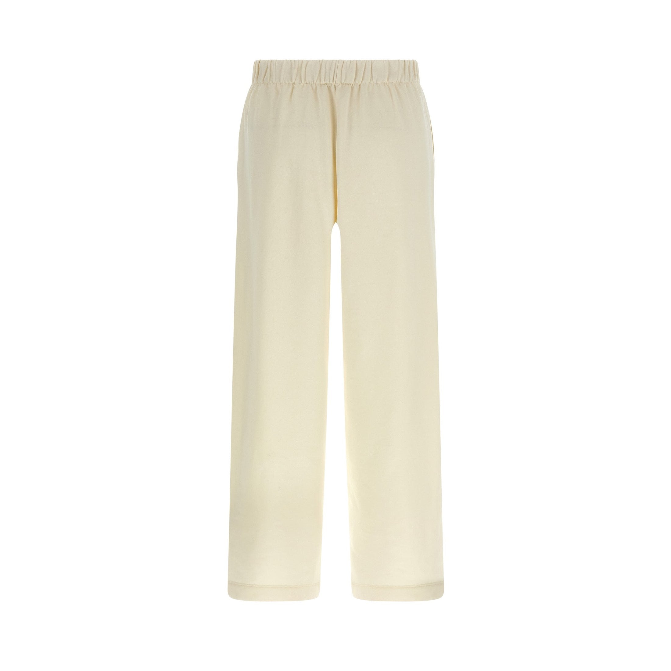 Max Mara White Silk Casual Pants