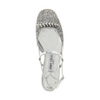Jimmy Choo Silver Tencel Ballet Flats