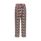 Max Mara Purple Silk Casual Pants