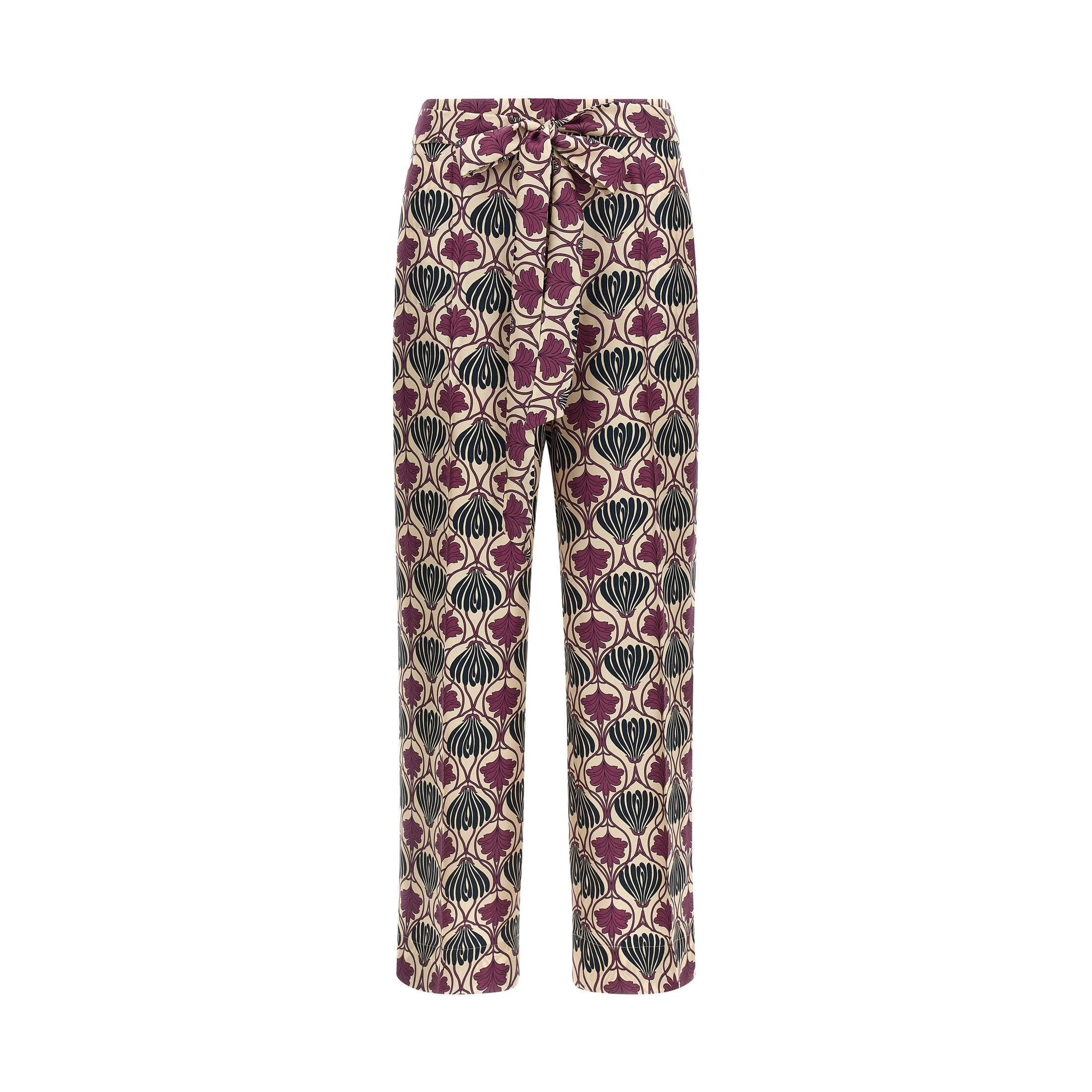Max Mara Purple Silk Casual Pants
