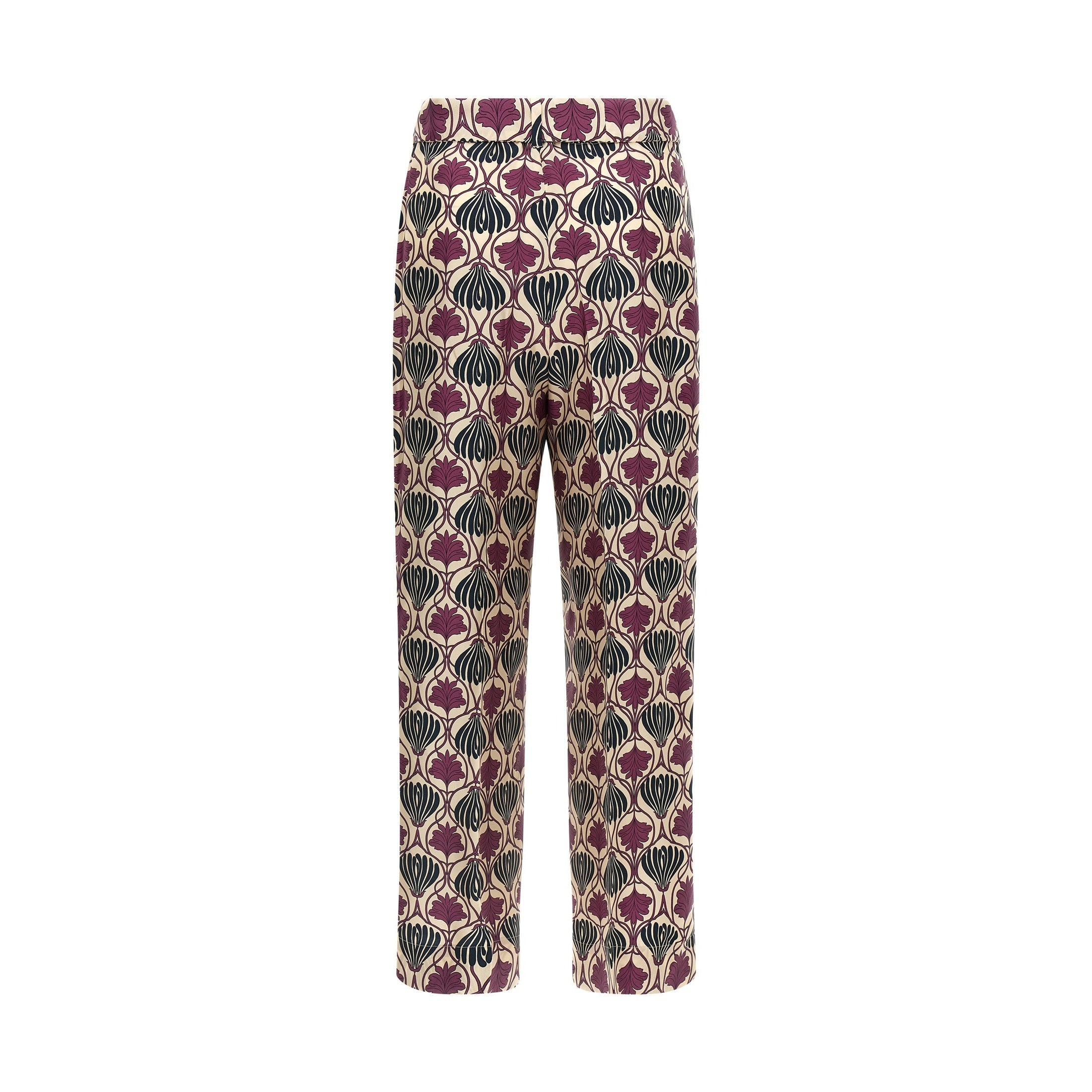 Max Mara Purple Silk Casual Pants