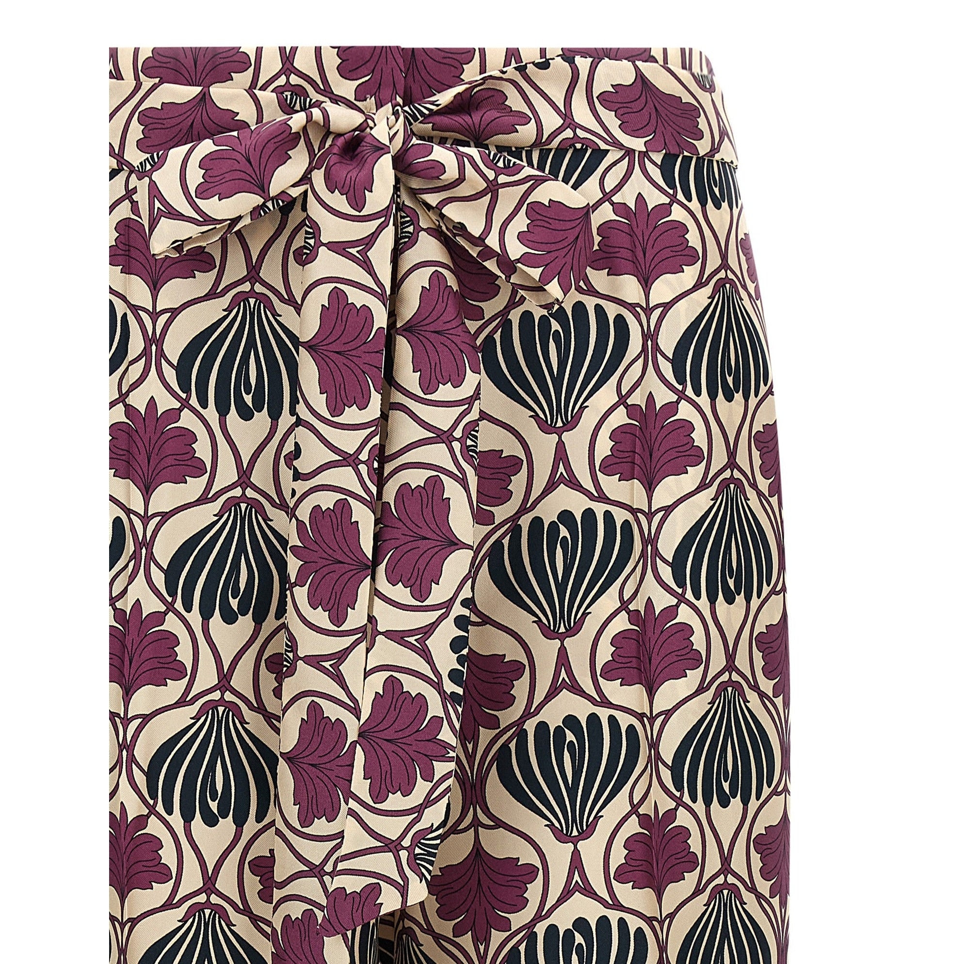 Max Mara Purple Silk Casual Pants