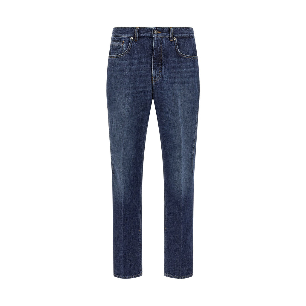 Givenchy Blue Cotton Straight-Leg Jeans