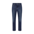 Givenchy Blue Cotton Straight-Leg Jeans