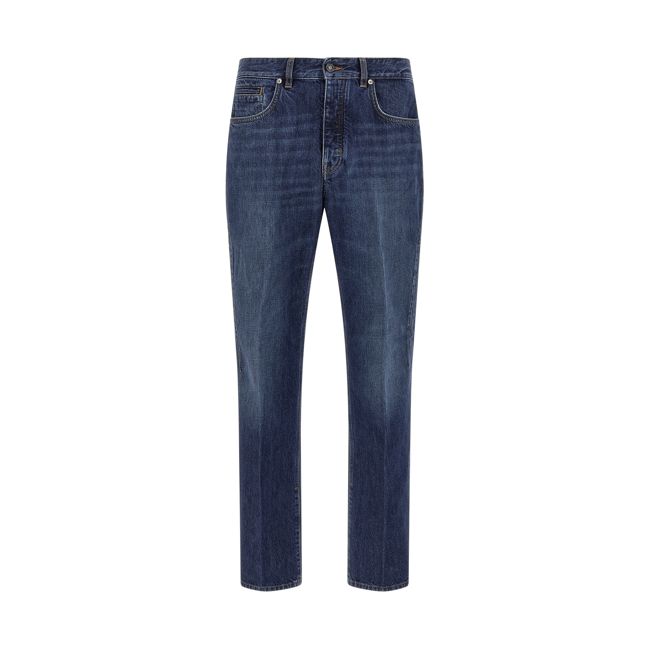 Givenchy Blue Cotton Straight-Leg Jeans