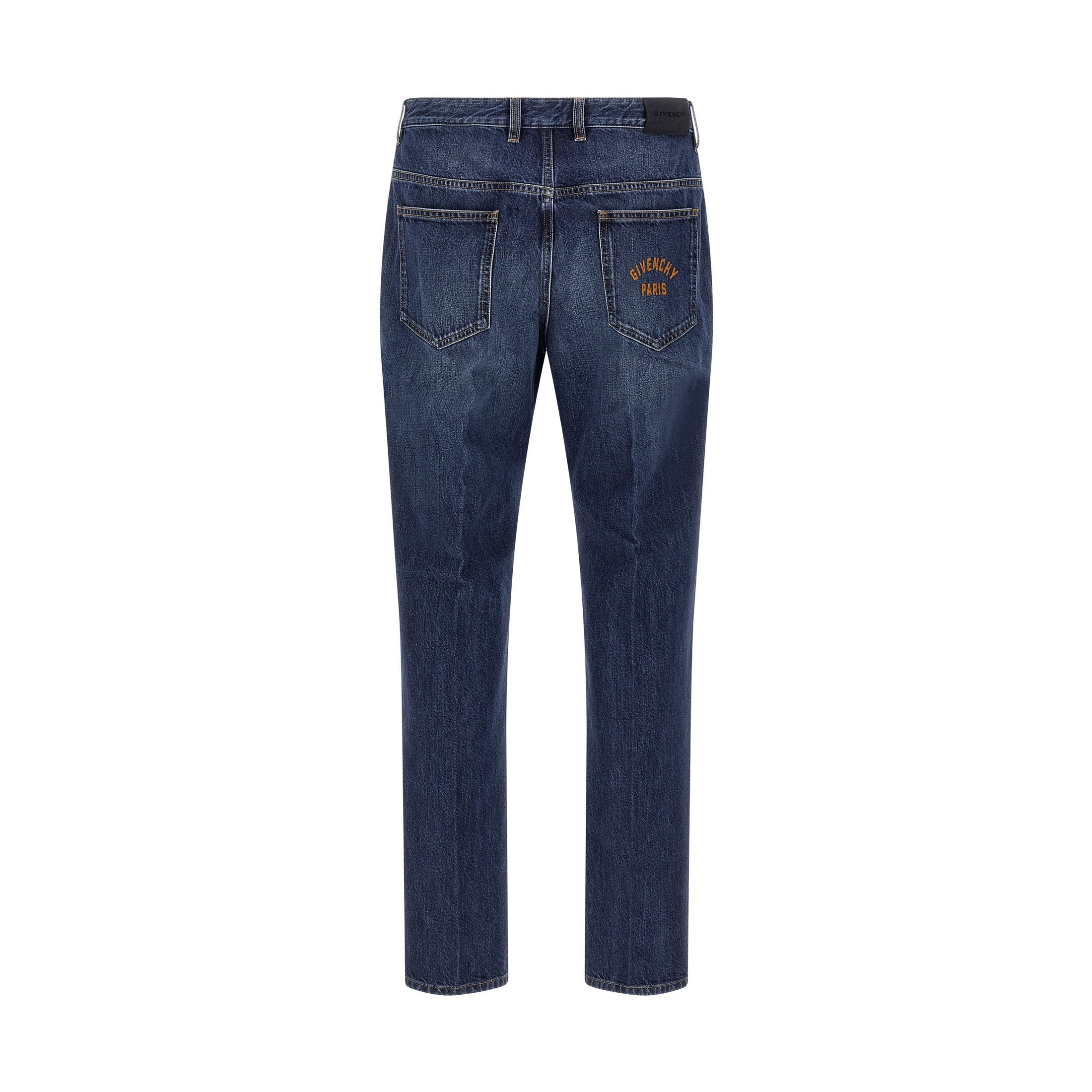 Givenchy Blue Cotton Straight-Leg Jeans