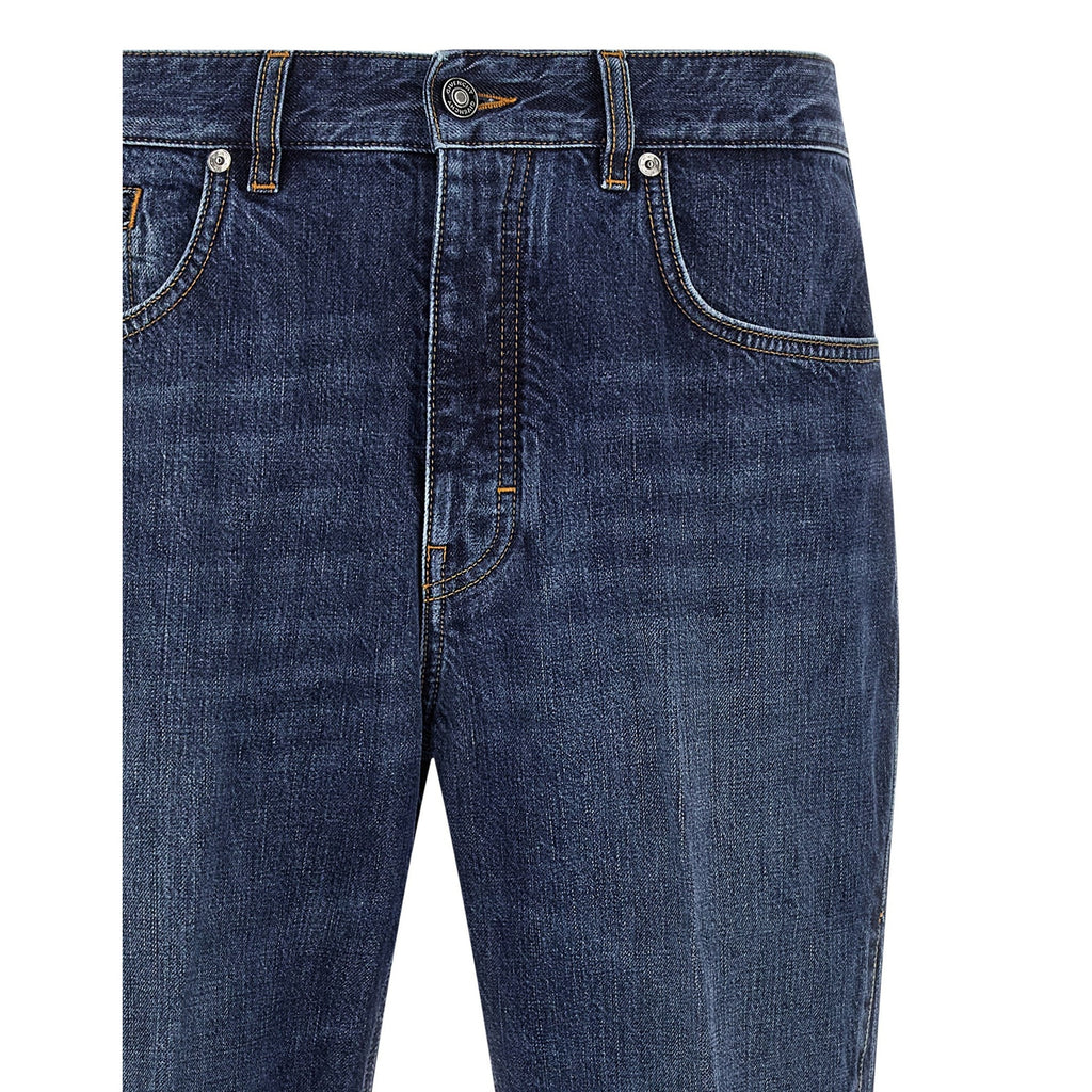 Givenchy Blue Cotton Straight-Leg Jeans