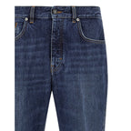 Givenchy Blue Cotton Straight-Leg Jeans
