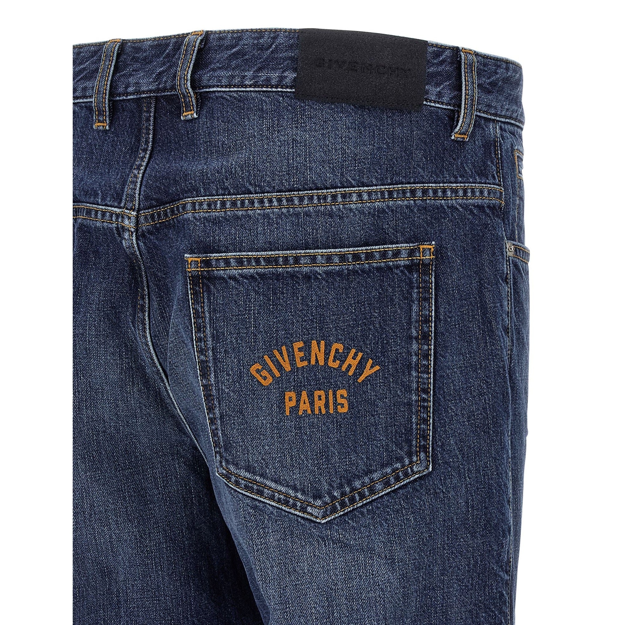 Givenchy Blue Cotton Straight-Leg Jeans