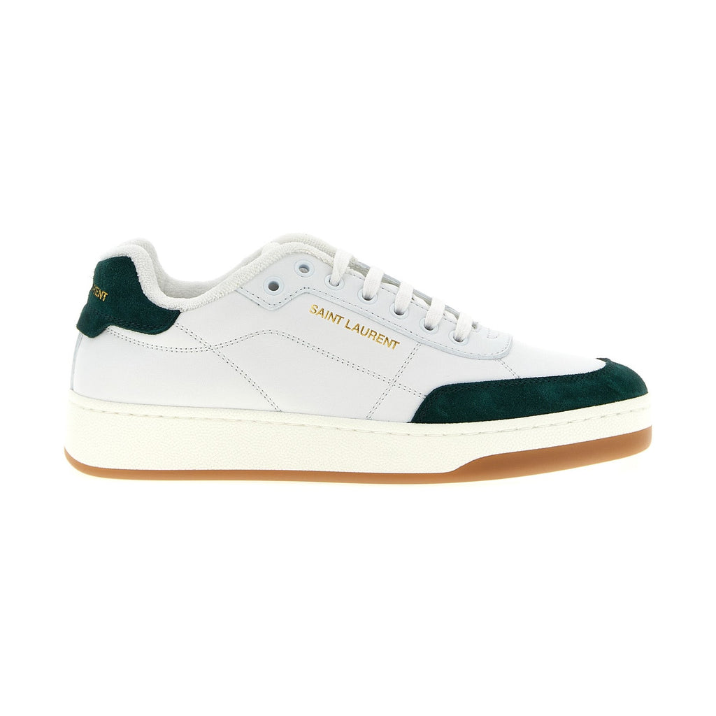 Saint Laurent Bicolor Calfskin Low Top Sneakers
