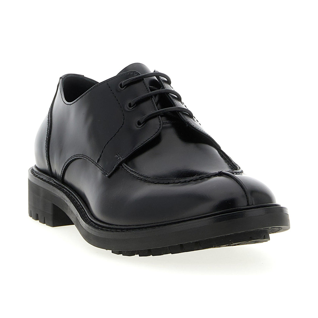 Saint Laurent Black Calfskin Oxfords And Derbies
