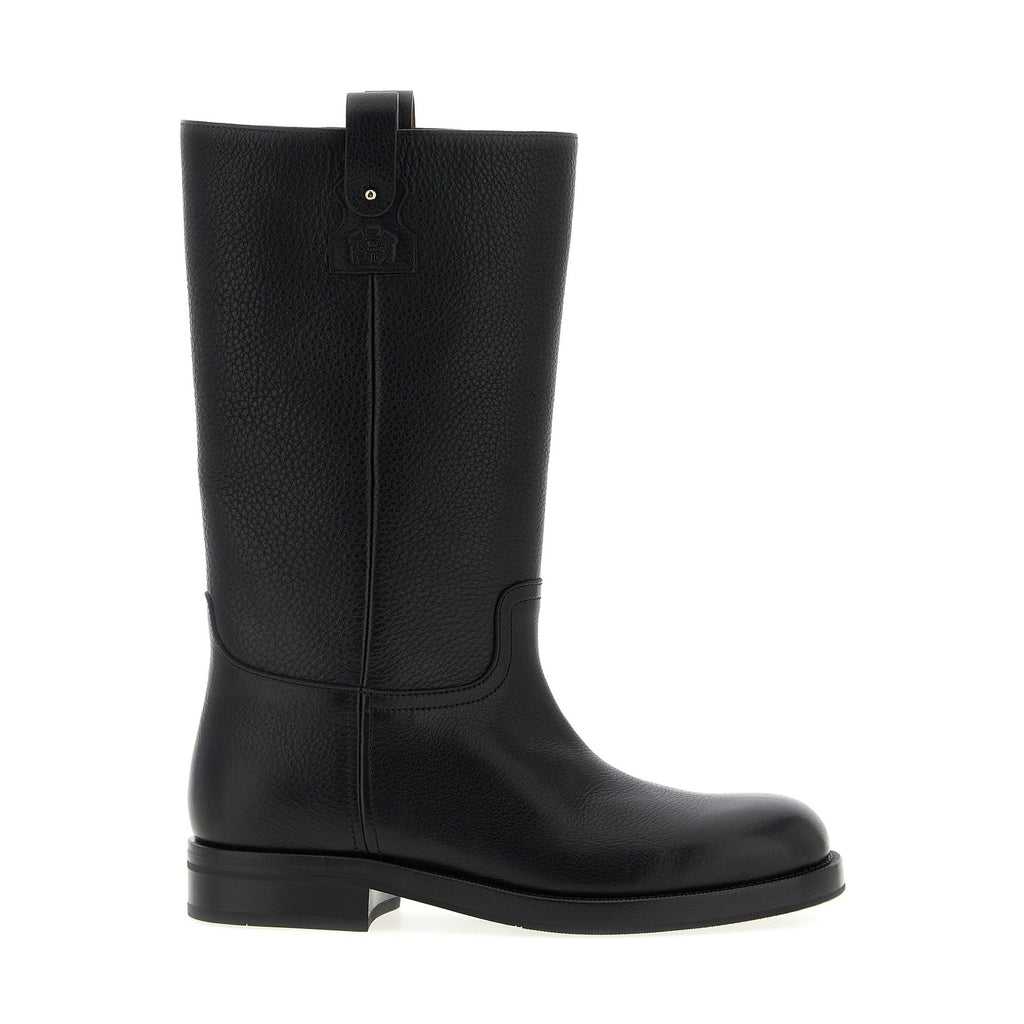 Church's Black Calfskin Over The Knee