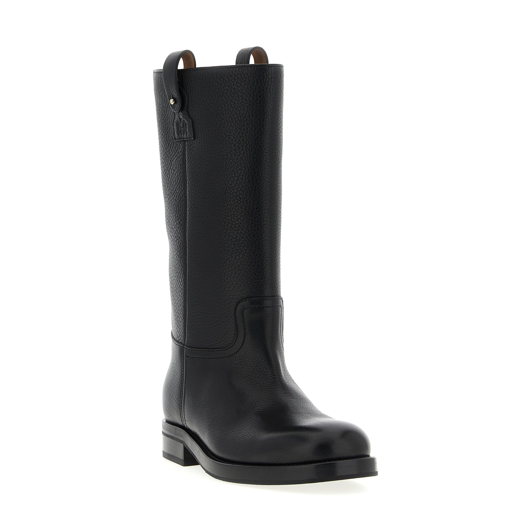 Church's Black Calfskin Over The Knee