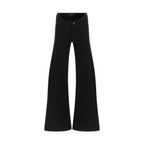 Balenciaga Black Cotton Flared Jeans