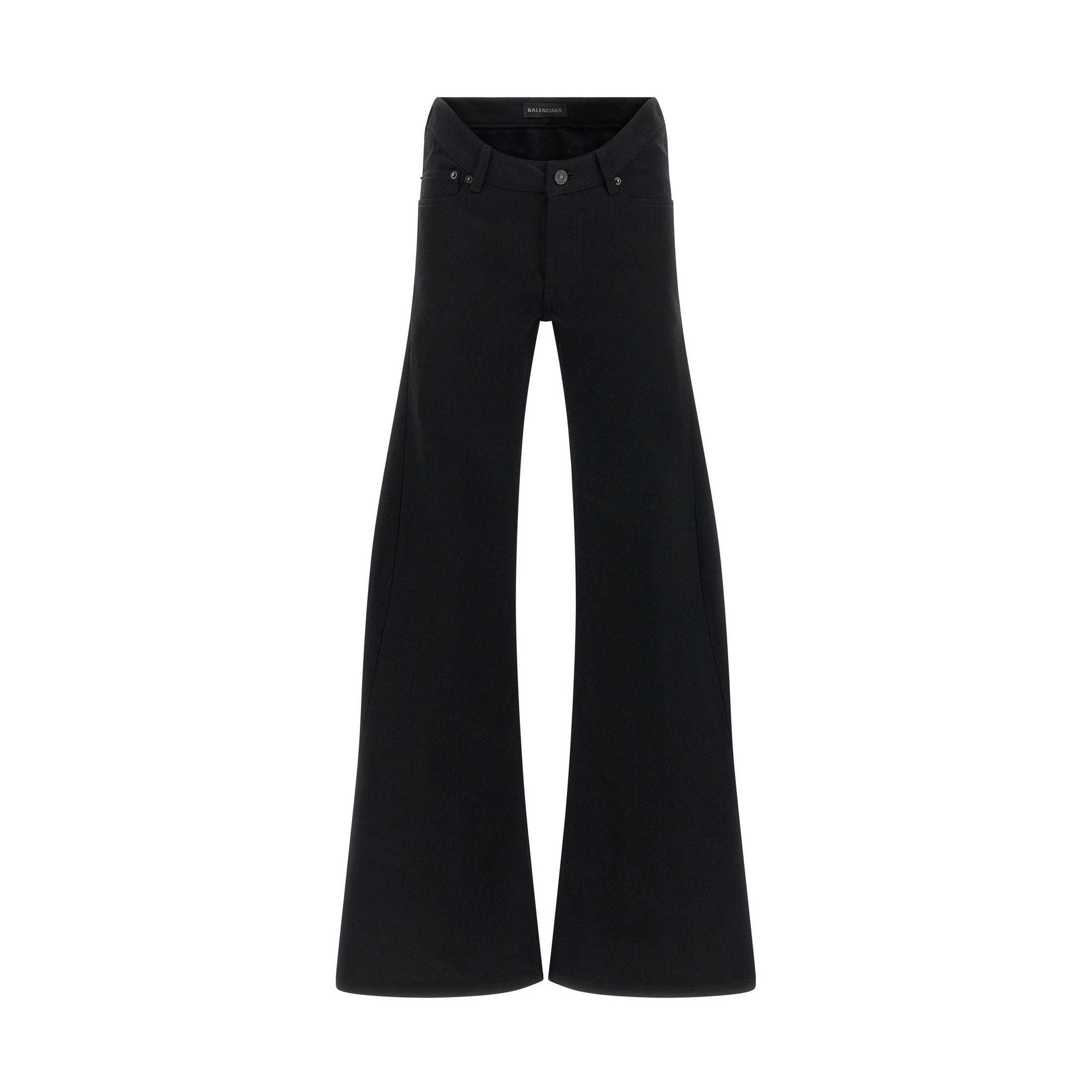 Balenciaga Black Cotton Flared Jeans