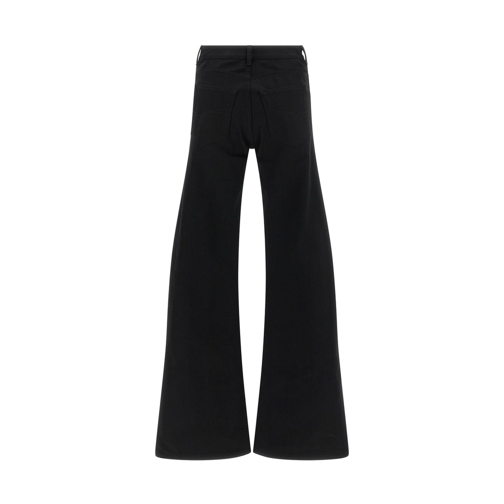 Balenciaga Black Cotton Flared Jeans
