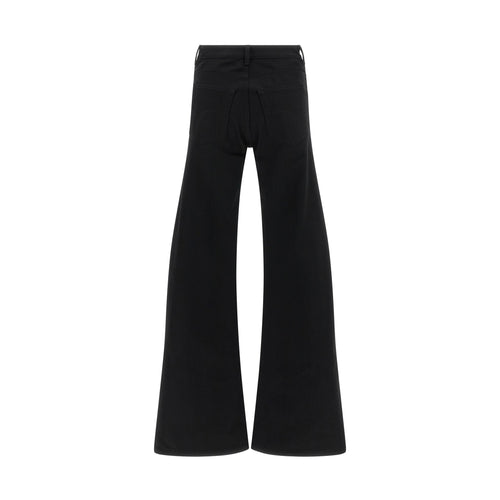 Balenciaga Black Cotton Flared Jeans