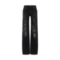 Balenciaga Black Cotton Flared Jeans