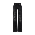 Balenciaga Black Cotton Flared Jeans