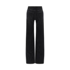 Balenciaga Black Cotton Flared Jeans