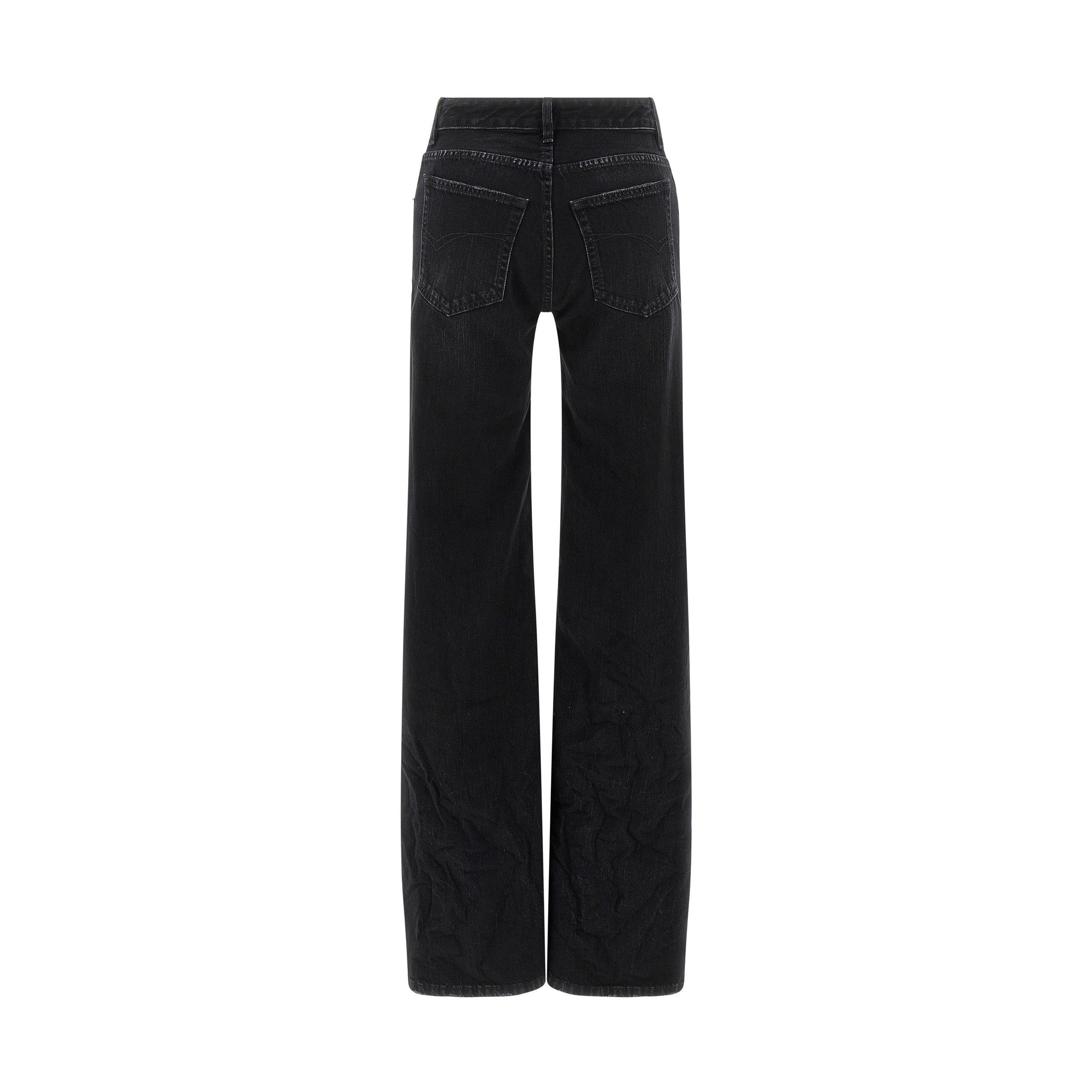 Balenciaga Black Cotton Flared Jeans