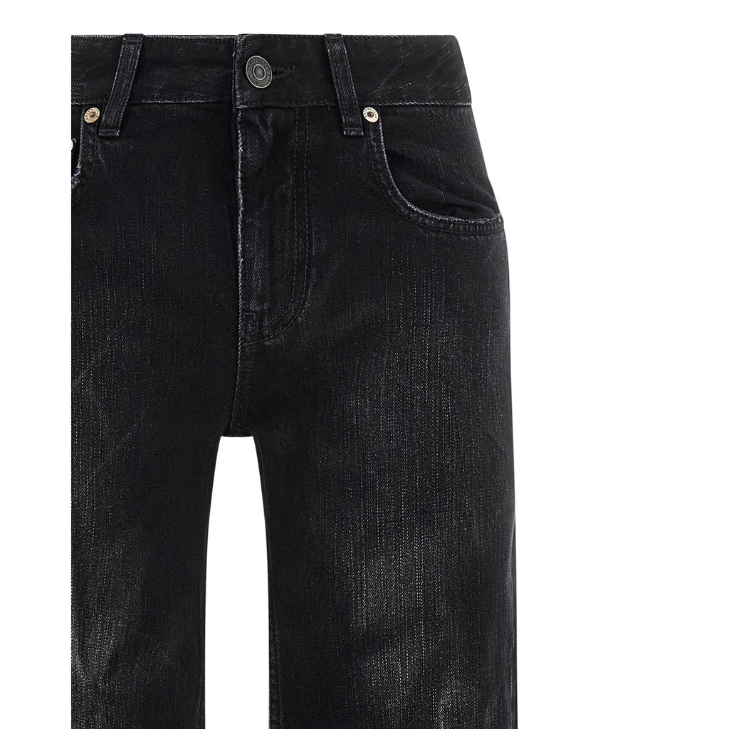 Balenciaga Black Cotton Flared Jeans
