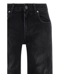 Balenciaga Black Cotton Flared Jeans